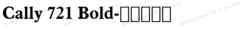 Cally 721 Bold字体转换